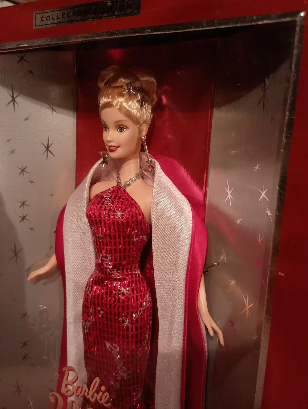 Barbie 2000 Collector Edition Red & White Gown Dress Mattel Doll